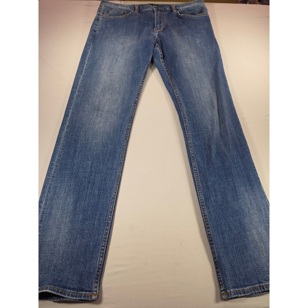 Five Four Mens Straight Leg Jeans Blue Medium Wash Denim Size 34 x 32